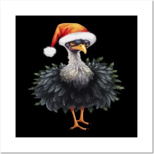 Ostrich Christmas Posters and Art